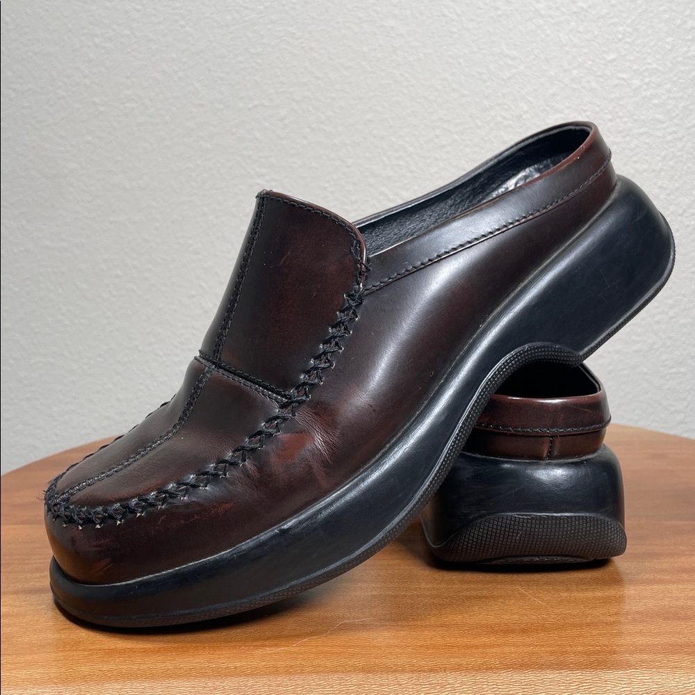 Dansko Patchwork Clogs Mules Comfort Leather Slip… - image 1